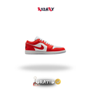Air Jordan 1 Low Vermelho Chile/Branco Summit/Pure Platinum/Preto