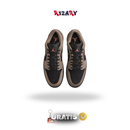 Air Jordan 1 Low Preto/Light Wild Mango/Cinzento Olive