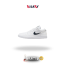 Air Jordan 1 Low Branco/Branco/Prateado metalizado/Branco