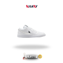 Air Jordan 1 Low Branco/Branco/Prateado metalizado/Branco
